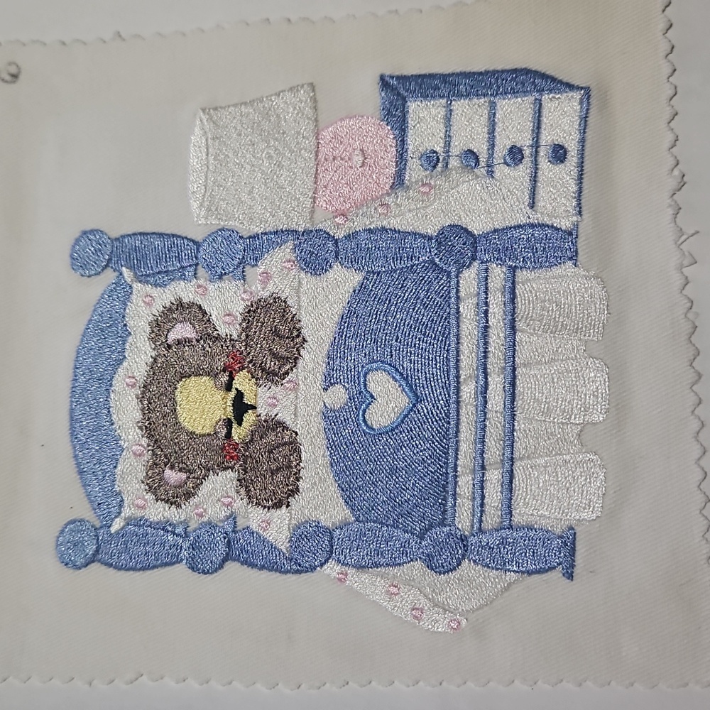 Handmade machine embroidery patch